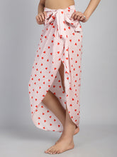 Peach Heart Printed cover up Sarong