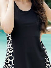 CUKOO Padded Printed Black One-Piece Swimwear