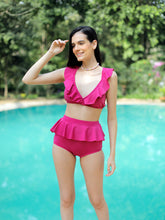 CUKOO Padded Pink Two piece Tankini Swimwear