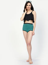 CUKOO Padded Sea Green Polka Dot Two piece Tankini Swimwear